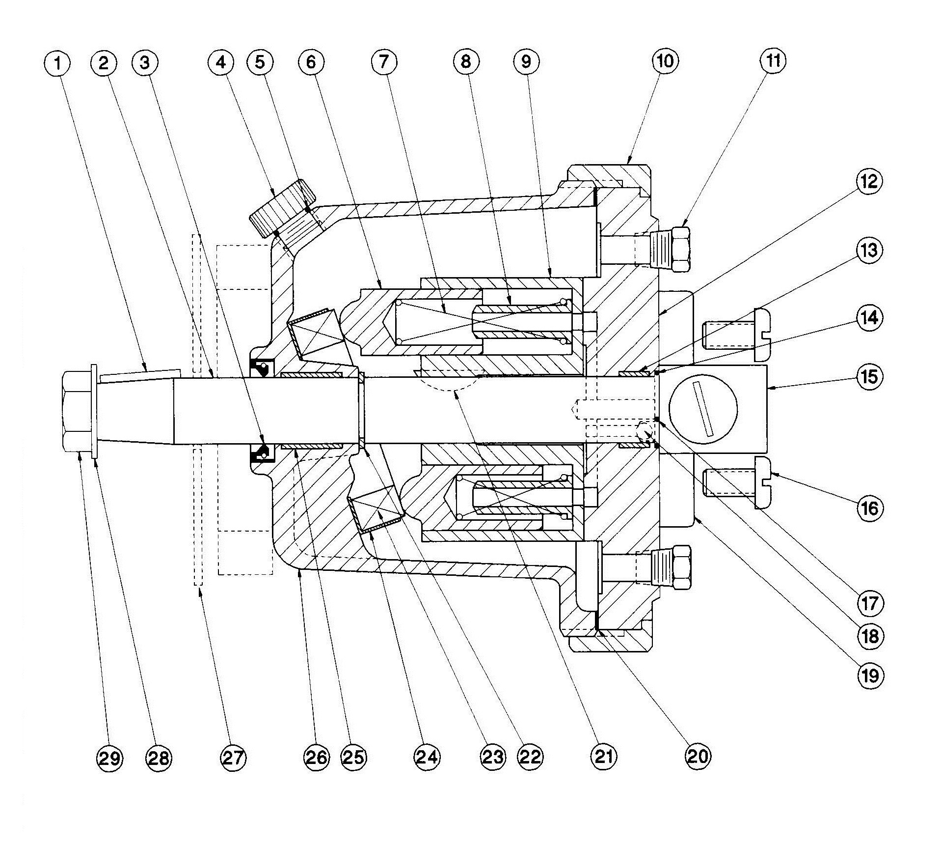 700 Series 701/702 Helm Pump Assembly Diagram
