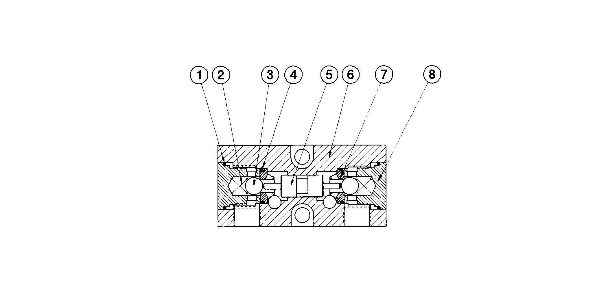 Model B1-B2 Helm Pump Lockvalve Diagram