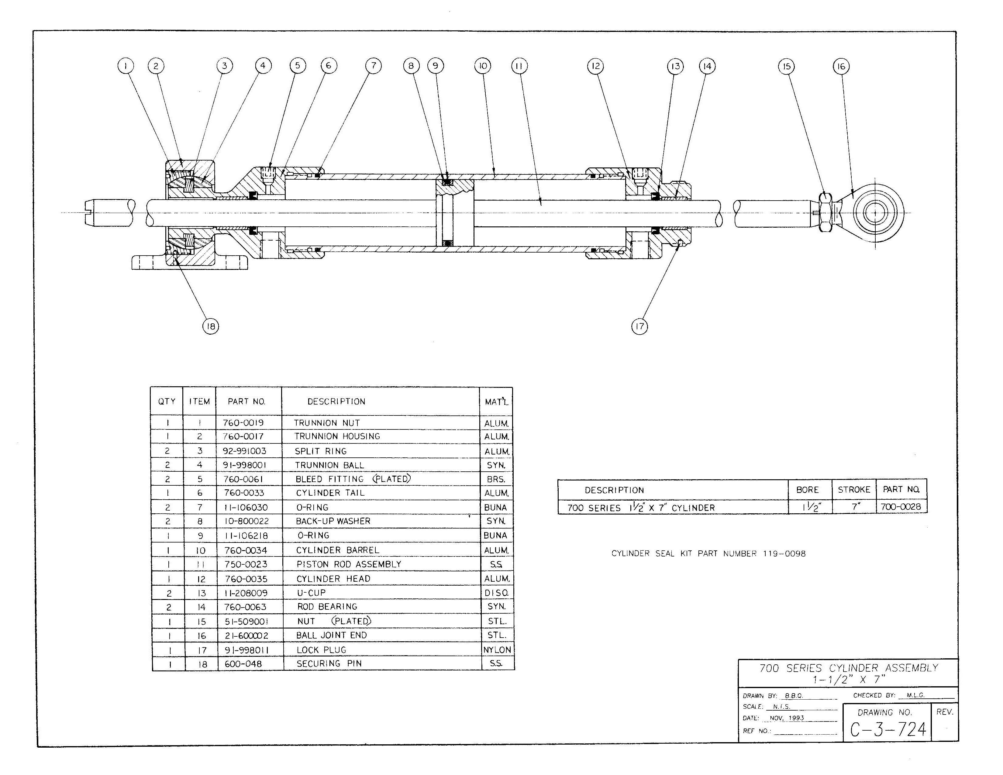 700 Series Assembly Diagram